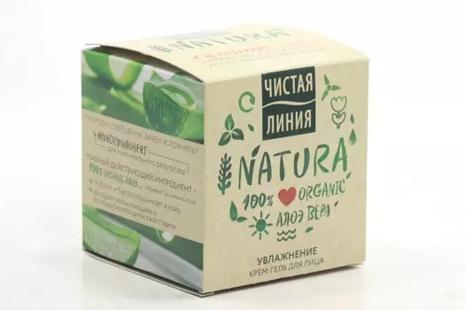 Крем-гель ЧИСТАЯ ЛИНИЯ Natura д/лица увлажнение, 45 мл