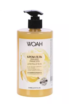 Крем-гель д/рук и тела WOAH Банановый пудинг, 650 мл