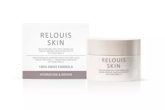 Крем-гель дневной для лица Увлажняющий себум-контроль Skin Hydration&Repair RELOUIS 40г x1
