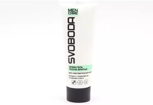 Крем-гель п/бритья Svoboda Men Care д/чувствительной кожи, 80 мл