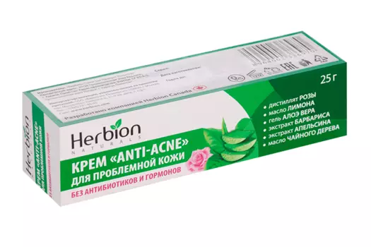 Крем Herbion ANTI-ACNE д/проблемной кожи, 25 г