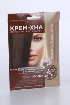 Крем-Хна Фитокосметик Иранская Мокко с репейным маслом, 50 мл