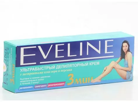 Крем Эвелин ультрабыстр депиляторн с экстр алоэ вера и персика 3 мин, 100 мл