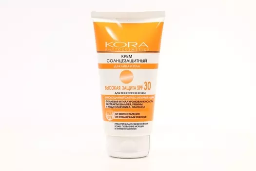 Крем КОРА д/лица и тела солнцезащитный SPF 30, 150 мл