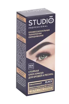 Крем-краска Studio Professional д/бровей/ресниц стойкая черная 80 мл
