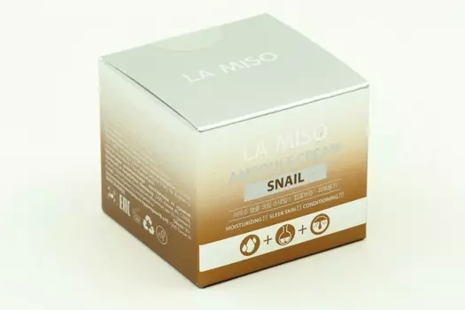 Крем La miso ампульный с экстрактом слизи улитки, 50 г