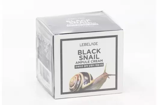 Крем Lebelage ампульный с муцином чёрной улитки, 70 мл