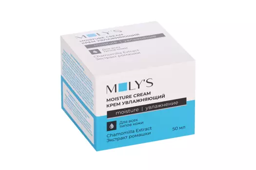 Крем MOLYS увлажняющий д/лица для всех типов кожи, 50 мл