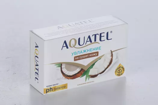 Крем-мыло Aquatel кокосовое молочко твердое, 90 г