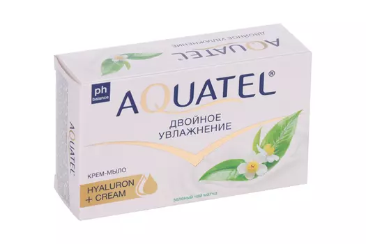 Крем-мыло Aquatel зеленый чай матча твердое, 90 г