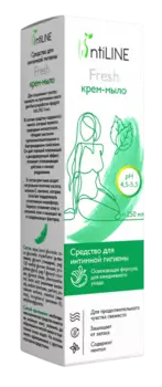 Крем-мыло ИнтиЛайн Фреш д/интимн гигиены освежающая формула д/ежеднев ухода, 250 мл