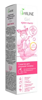 Крем-мыло ИнтиЛайн Гёрл д/интимн гигиены д/девочек с 3 лет, 250 мл