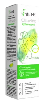 Крем-мыло ИнтиЛайн Клинсин очищающ д/интимн гигиены д/регуляр ухода/при молочнице, 250 мл