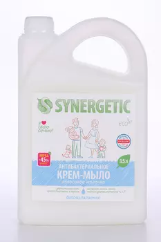 Крем-мыло SYNERGETIC антибактериальное/биоразлагаемое Кокосовое молочко, 3,5 л
