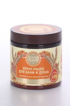 Крем-мыло ТАЕЖНЫЙ ТРАВНИК д/бани и душа таежный мед и овсяное молочко, 500 мл