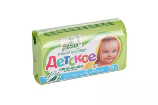 Крем-мыло Весна Детское успокаивающее с экстрактом ромашки, 90 г