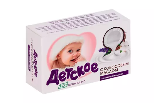 Крем-мыло Весна Эко Детское кокос/лаванда/хлопок, 90 г