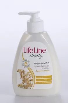Крем-мыло жидкое Лайф Лайн д/интимного ухода Овсяное молочко, 280 г