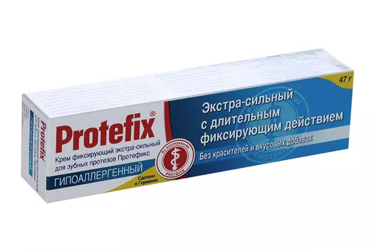 Крем Протефикс д/фиксации зубных протезов экстра-сильный гипоалл, 47 г