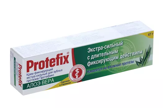 Крем Протефикс д/фиксации зубных протезов экстра-сильный/алоэ вера, 47 г