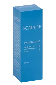 Крем Scanner MOISTURIZING с гиалуроновой кислотой д/лица ночной, 50 мл