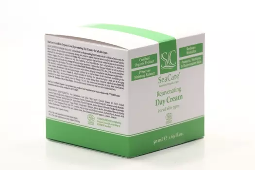 Крем SeaCare д/лица омолаживающий органический дневной гиалурон кислота витамин Е масла, 50 мл