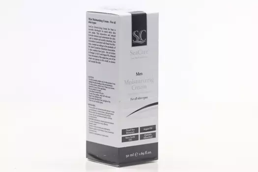 Крем SeaCare д/лица увлажняющий мужской минералы мертвого моря и натуральные масл, 50 мл