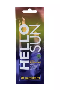 Крем Soleo Hello Sun д/загара в солярии с ультра-ускорителем саше, 15 мл