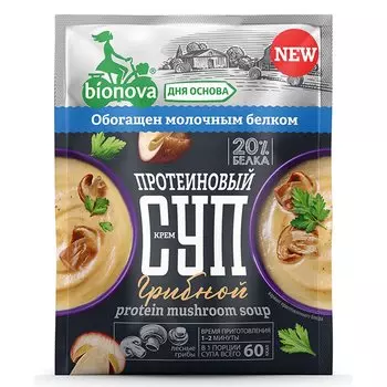 Крем-суп Bionova протеиновый грибной, 20 г