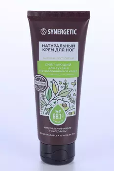 Крем SYNERGETIC натур смягчающий д/сухой/потрескавшейся кожи д/ног, 75 мл