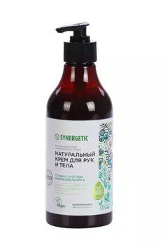 Крем SYNERGETIC Сандал/ягоды можжевельника д/рук/тела, 380 мл
