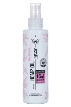 Крем-сыворотка Hemp Oil д/волос интенсивное восстановление 16 в 1 д/всех типов волос, 200 мл