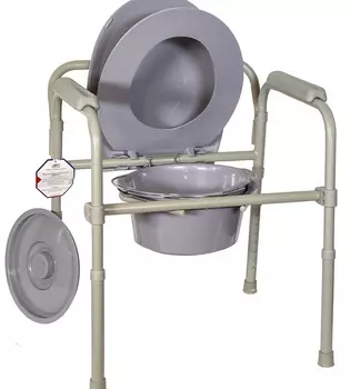 Кресло-туалет AMRUS AMCB6806 складное из стали