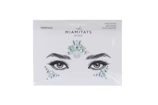 Кристаллы на клейком слое д/лица MIAMITATS FACE GEMS Mermaid (3379)