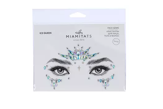 Кристаллы на клейком слое д/лица MIAMITATS FACE GEMS Ice Queen (1763)