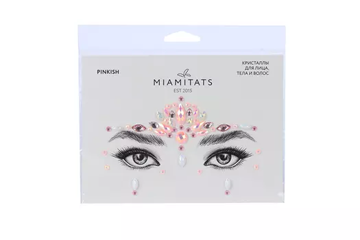 Кристаллы на клейком слое д/лица MIAMITATS FACE GEMS Pinkish (1756)