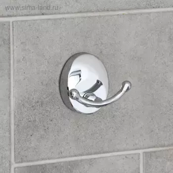 Крючок Accoona настенный двойной A11001-2 цвет хром