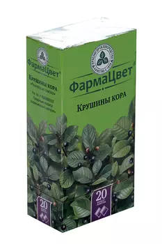 Крушины кора ФармаЦвет 1.5 г, 20 шт, сырье растительное-порошок Красногорск