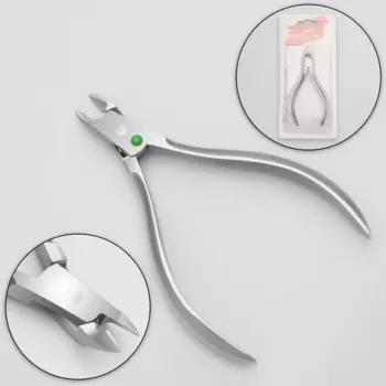 Кусачки Queen fair д/кутикулы скрытая пружина 10 см длина лезвия 7 мм на блистере серебристый