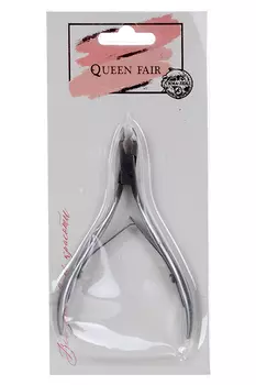 Кусачки Queen fair маникюрные двойная пружина 10 см длина лезвия 6 мм на блистере серебристые