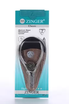 Кусачки ZINGER д/маникюра заточ в кож чехле (11905)