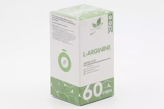 L-Аргинин, 550 мг, 60 шт, капсулы NaturalSupp