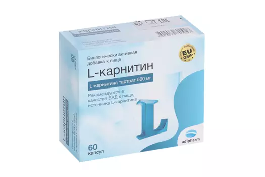 L-карнитин, 560 мг, 60 шт, капсулы
