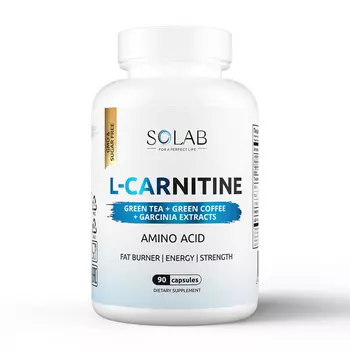 L-Карнитин+зеленый чай Solab, 90 шт, капсулы