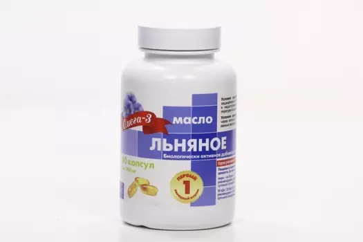 Льна масло, 1 000 мг, 60 шт, капсулы