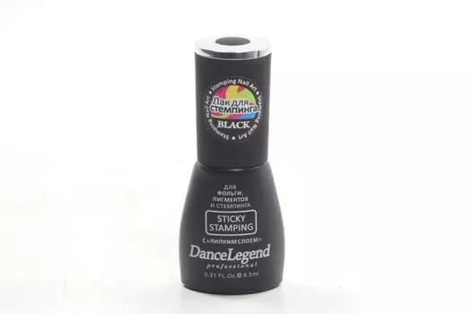 Лак Dance Legend sticky stamping black д/стемпинга с липким слоем черный 6,5 мл
