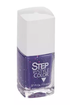 Лак Step in Style Color д/ногтей LE 124 с блестками/фиолетовый 11 мл