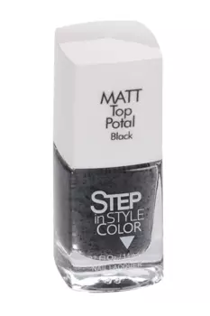 Лак Step in Style Топ matt Black Potal д/ногтей 11 мл