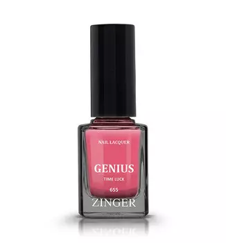 Лак ZINGER GENIUS д/ногтей розовый 12 мл (655)