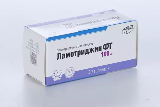 Ламотриджин ФТ 100 мг, 30 шт, таблетки